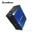 Scodeno Fashion Design XBlue Series 8*10/10/1000 Gigabit Base-T Din-Rail-Rail Industrial Poe Ethernet Switch